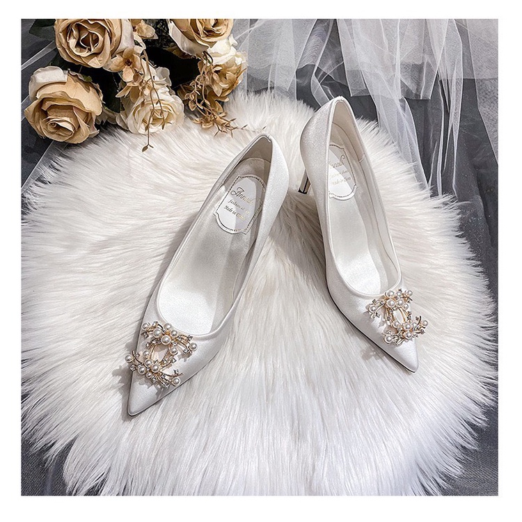 Giày cô dâu, giày cưới màu trắng (ảnh thật ) 168-84