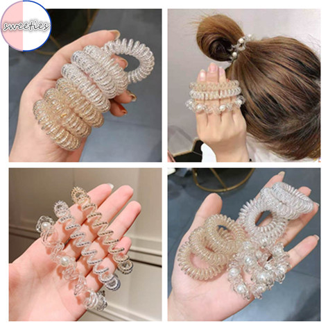 Dây buộc tóc trong suốt đơn giản cho nữ