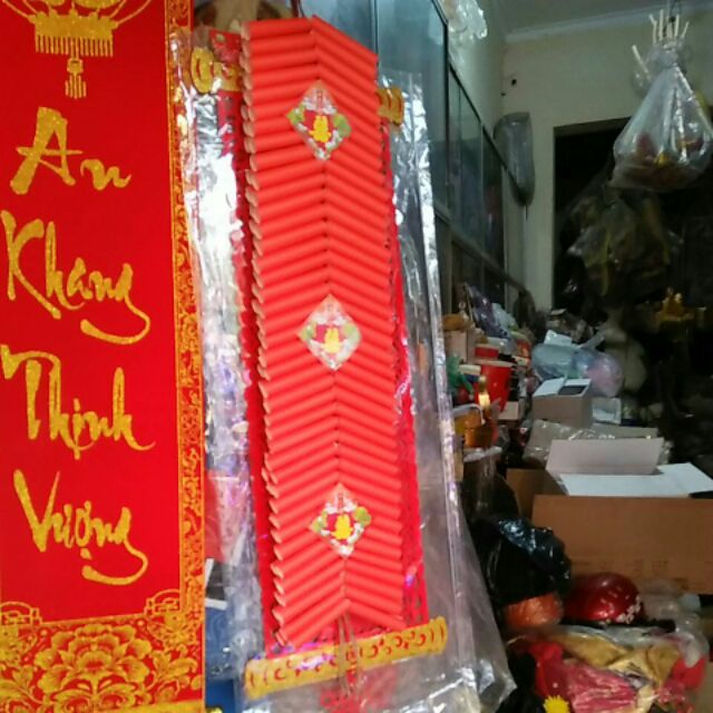 Dây pháo giả trang trí tết