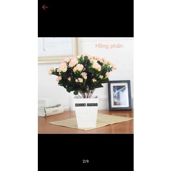 Hoa đỗ quyên cụm Cây hoa giả trang trí nhà cửa ,sự kiện trang trí,phòng khách và khách sạn