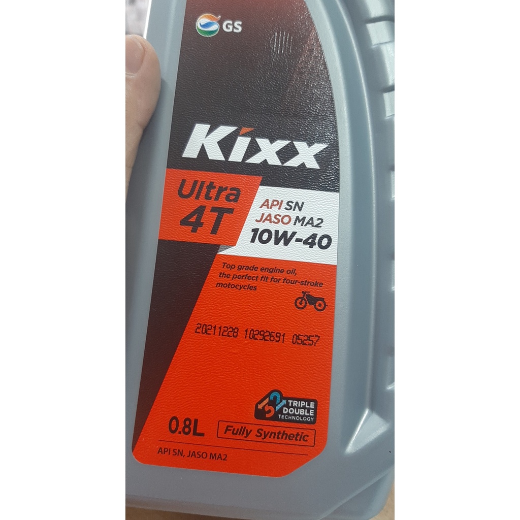 Nhớt Kixx 10W40 Fully Synthentic tổng hợp hoàn toàn chai 1L nhập khẩu Hàn Quốc