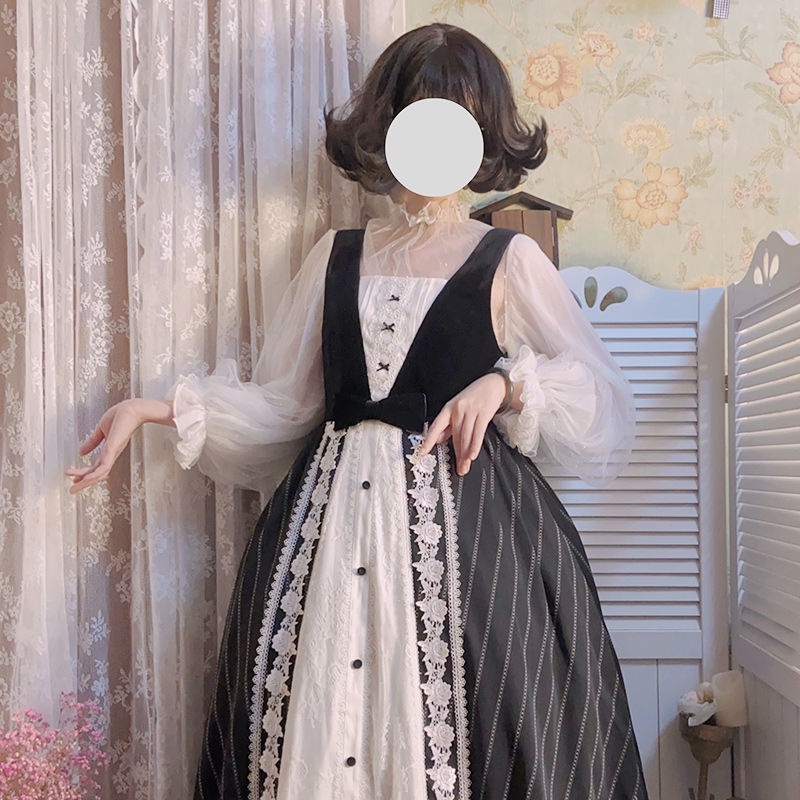 Giảm Giá Bán Chạy~Áo Sơ Mi lolita Bằng Lụa Voan Màu Bạc Dễ Phối Đồ Phong Cách lolita