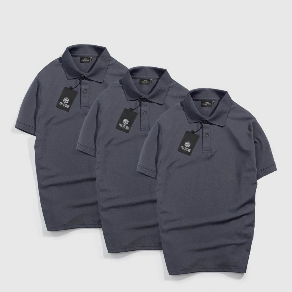 Áo polo nam trơn, áo thun nam cổ bẻ Big Size 55-115kg vải cotton cá sấu đủ màu - MH Store