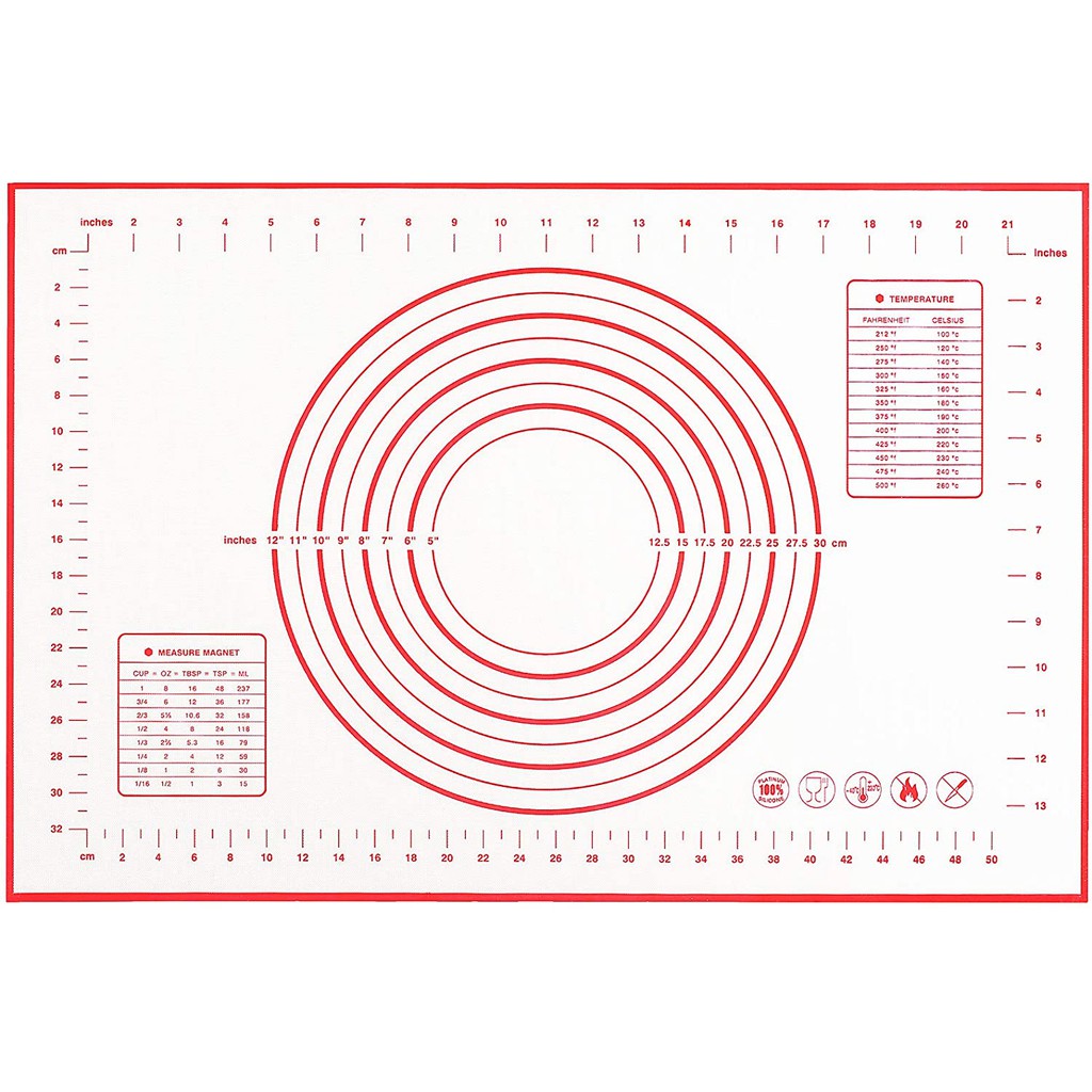 Thảm ANAEAT Bằng Silicon Nhào Bột Làm Bánh Pizza / Bánh Ngọt Cho Nhà Bếp Tiện Dụng