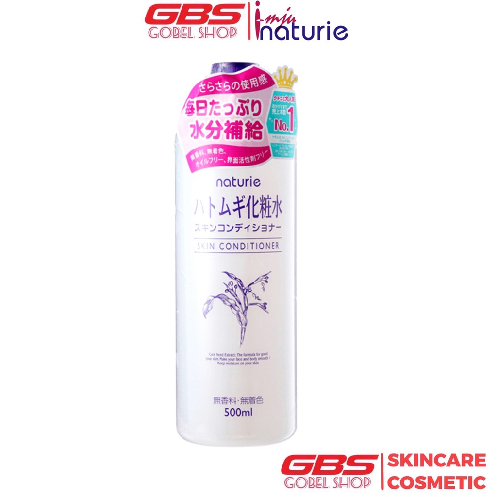 [ Tặng Bình Xịt 40ml ] Nước Hoa Hồng Dưỡng Ẩm Hạt Ý Dĩ ( Gạo) Naturie Hatomugi Lotion 500ml