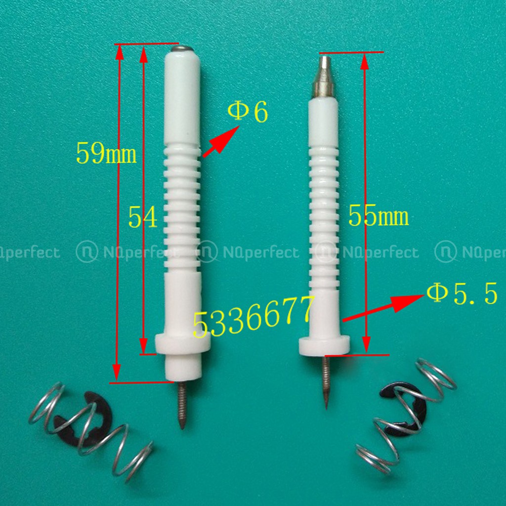 Kim sứ/ Dây kim sứ/ Kim sứ cảm biến/ Dây sứ cảm biến đa năng bếp gas âm dương dài 54mm Ø6 ( có khoen cài định vị )