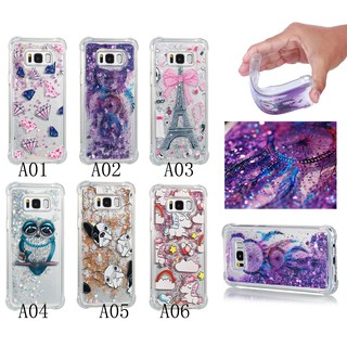 Ốp điện thoại TPU trang trí kim tuyến nước in hình đẹp mắt cho Samsung Galaxy S8 S9 S8 plus Note 8 S9+ Note9