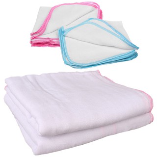 Combo khăn tắm cho bé sơ sinh gồm: 2 khăn tắm xuất Nhật 4 lớp 75x90cm VÀ 10 khăn xô KIBA 4 lớp 28x37cm - 2KTN10KIBAKF