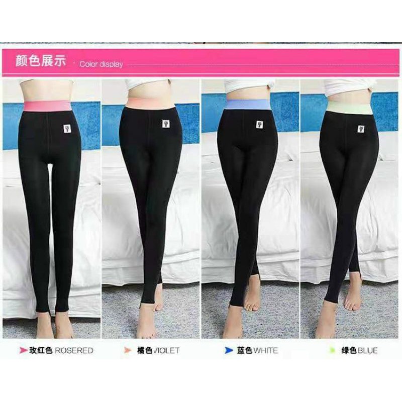 Quần leggin thun có lót lông mặt trong hình mèo co giãn 4 chiều