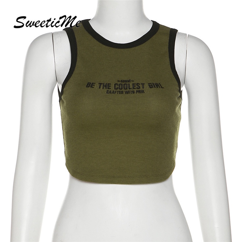 Áo Tank Top Sát Nách Cổ Tròn Dáng Ôm In Họa Tiết Thời Trang   Quyến Rũ Cho Nữ