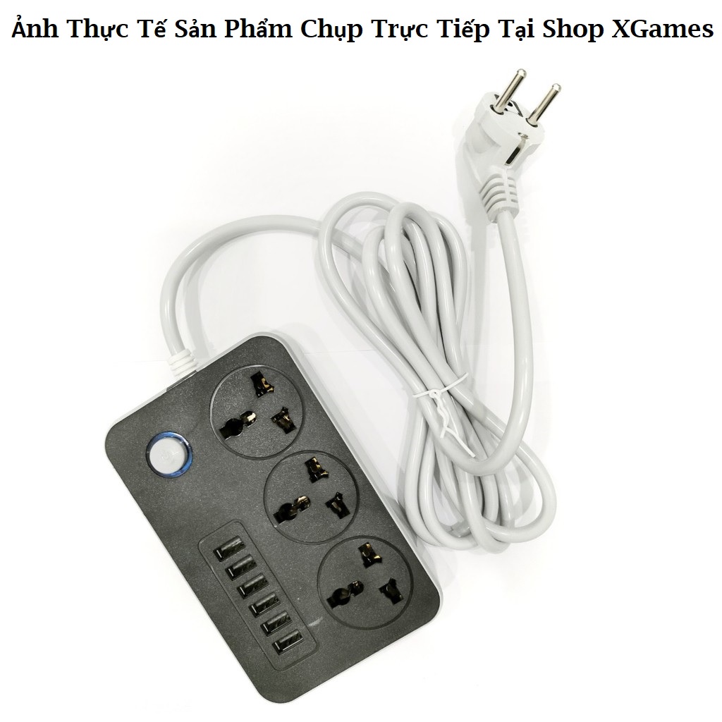 Ô cắm điện T08 có 6 Cổng USB Hỗ Trợ Sạc Nhanh 3.4A Tích Hợp IC Chống Cháy, Nổ, Quá Tải, An Toàn