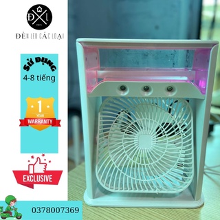 Quạt phun sương để bàn cỡ lớn có hẹn giờ, đèn led 7 màu - Quạt hơi nước để bàn 3 chế độ phun sương làm mát