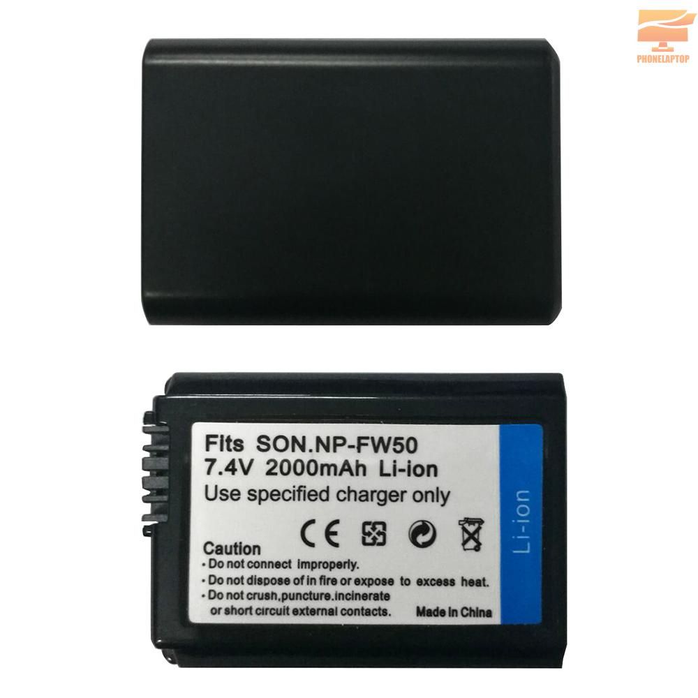 Lapt Andoer NP-FW50 2 Pack 7.4V 1500mAh Rechargeable Li-ion Battery with LCD USB Charger Kit for Sony Alpha a7 (II) a7R(II) a7S(II) A3000 A5000 A5100 A6000 NEX-3 NEX-3N NEX-5 NEX-5N NEX-5R NEX-5T NEX-6 NEX-7