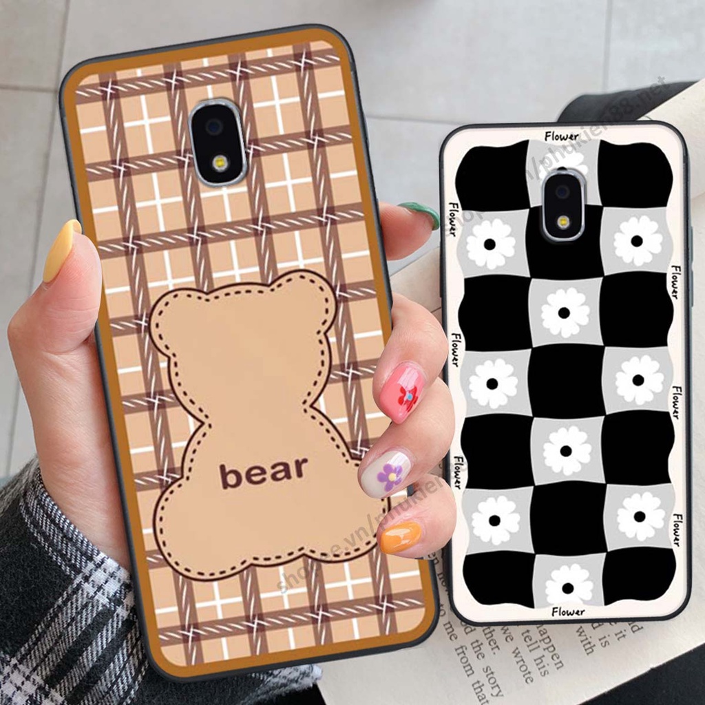 Ốp lưng Samsung J7 Pro ốp điện thoại LineBear, bé tóc xù, hoa siêu đẹp