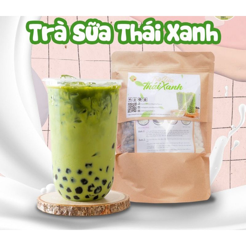 Set nguyên liệu pha trà sữa truyền thống, phúc Long,  thái Xanh, đỏ.trân châu đường đen