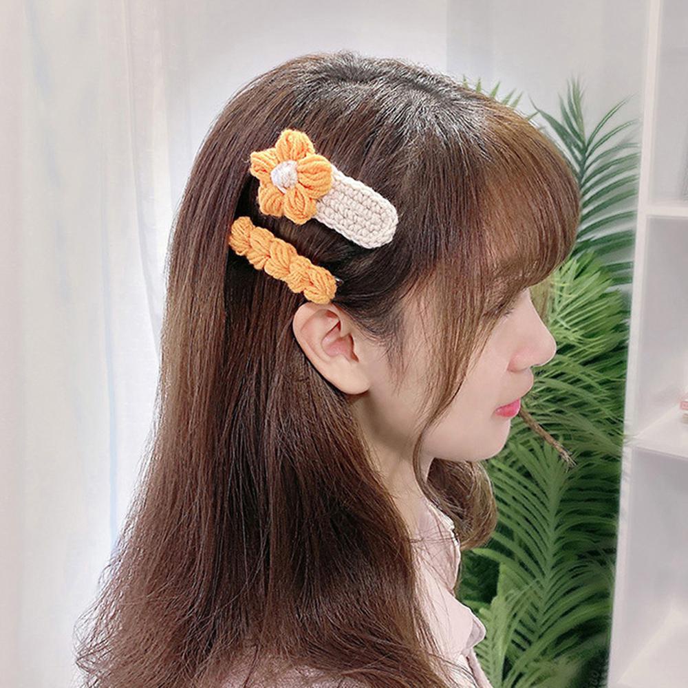 QQMALL Set 4 Kẹp Tóc Nơ Màu Sắc Ngọt Ngào Cho Nữ