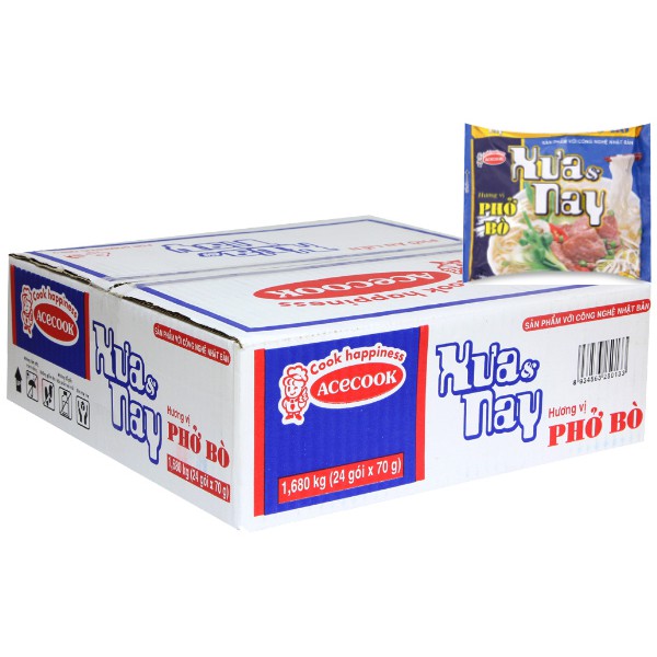 1 Gói Phở Bò Xưa & Nay Acecook Gói 70G