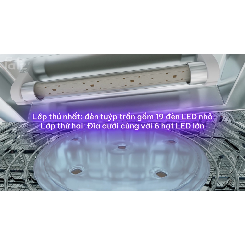 Máy tiệt trùng sấy khô UVC – LED Fatzbaby – 19L – KING 2 – FB4799BT