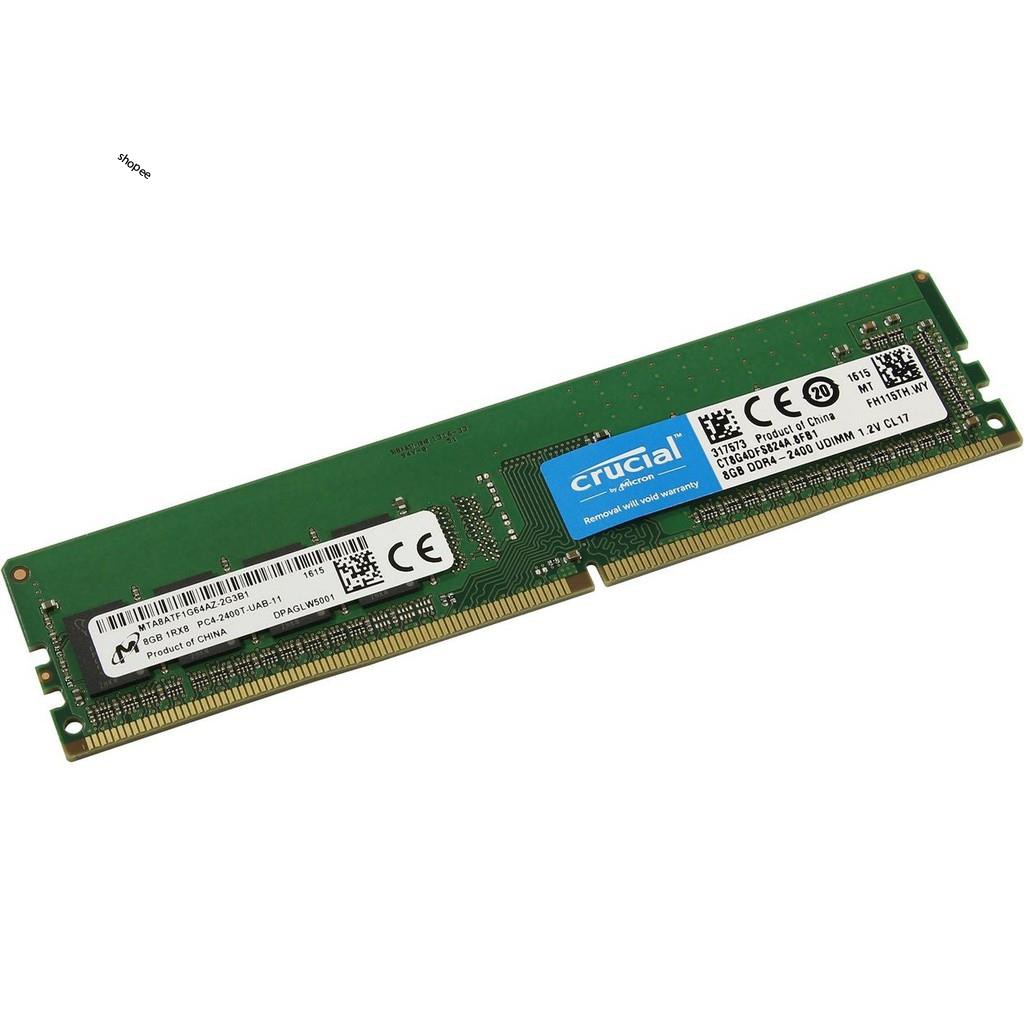 Ram máy tính Crucial DDR4 8G Bus 2400MHz