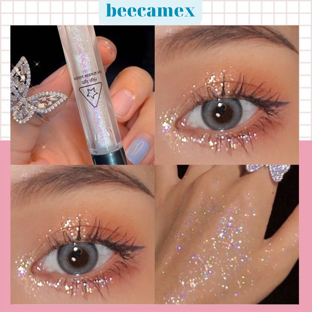 Phấn kẻ mắt dạng lỏng kim tuyến lấp lánh lâu trôi