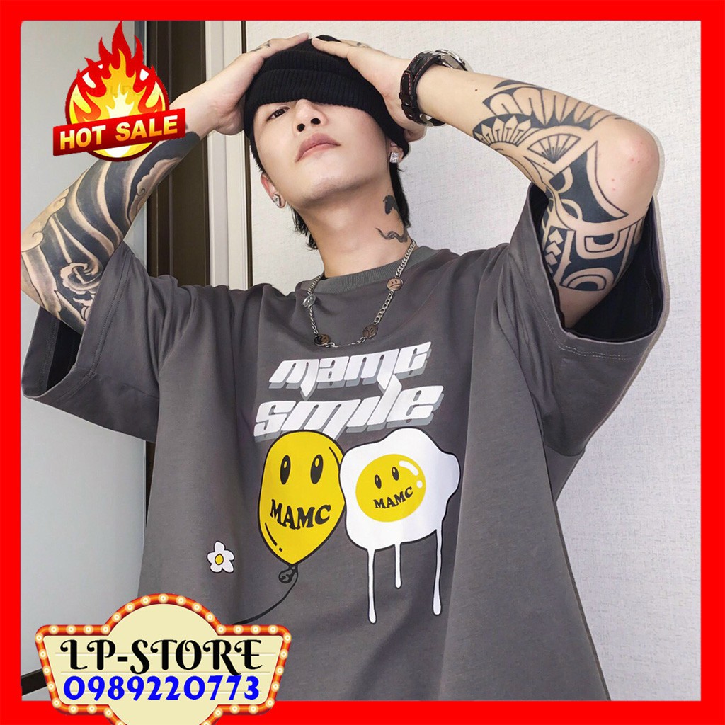 Áo Thun Tay Lỡ Unisex - Áo Thun Nam Nữ Form Rộng MAMC 2 Màu Siêu Hot - LP.STORE