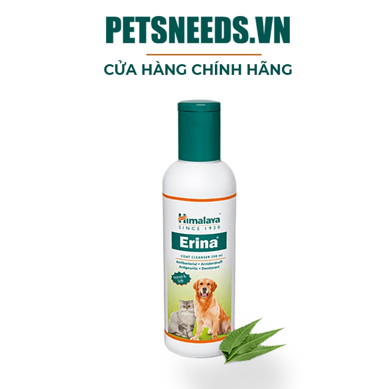 Sữa tắm thảo dược chuyên dưỡng lông khử mùi cho chó, mèo - Erina Coat Cleanser