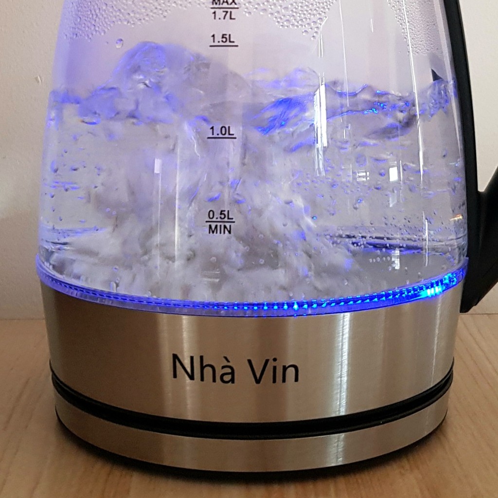 Ấm đun nước, bình đun siêu tốc thủy tinh, Nhà Vin 1.7L