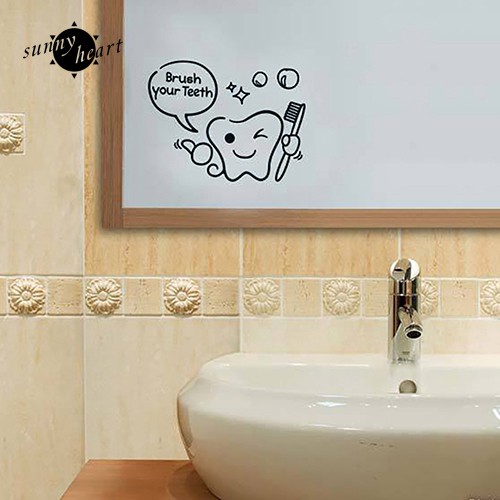 Miếng dán tường trang trí nội thất hình răng sáng tạo