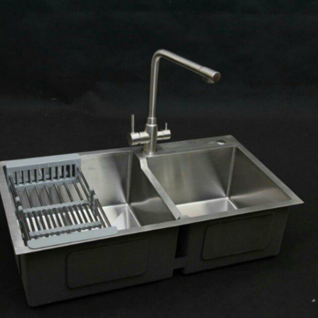 Chậu rửa bát PIENO8245 Simple inox sus304 handmade