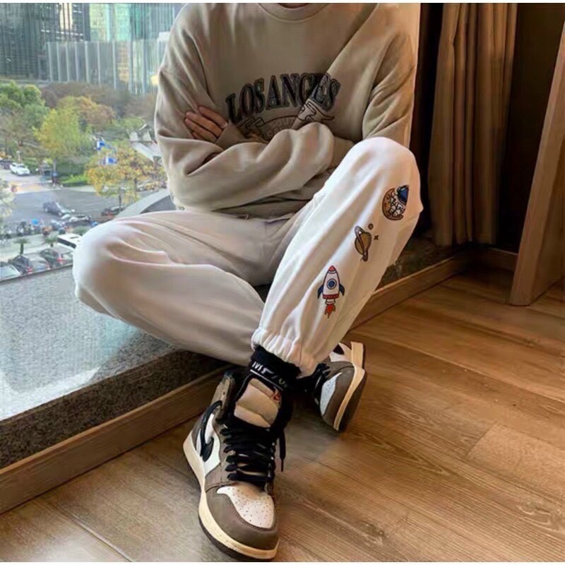 Quần Jogger In Hình Siêu Xinh, In 3D Không Tróc Bo Ống , Quần Thun 2 Da Jogger, Nam Nữ Unisex-QDCJOOGERHINH