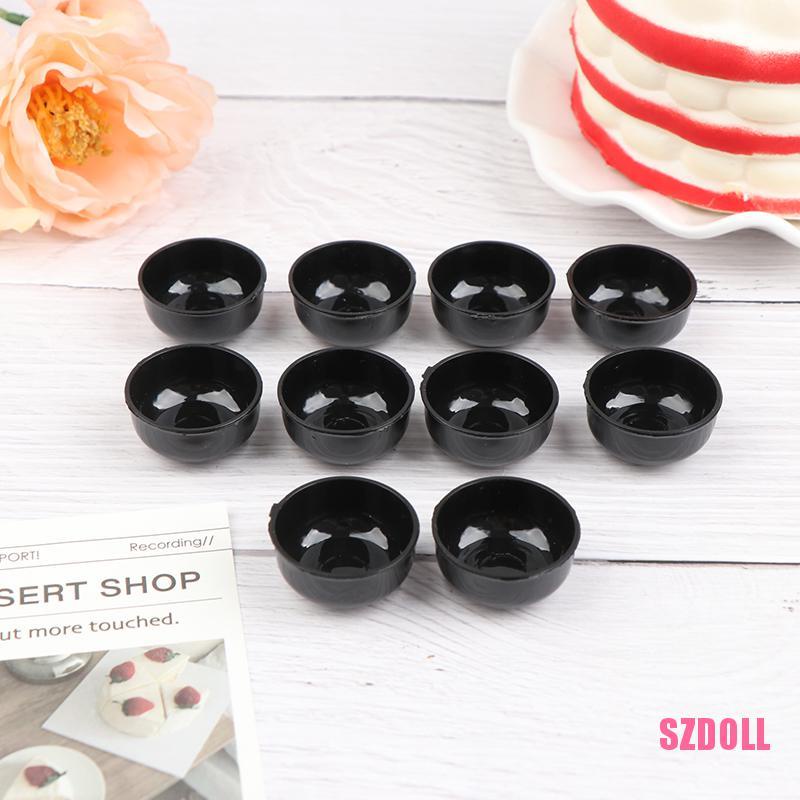 Set 10 Bát Tròn Mini Tỉ Lệ 1/12 Cho Nhà Búp Bê