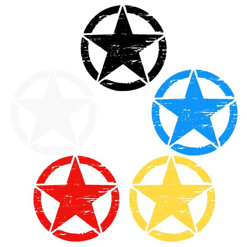 ❤❤ 50cm Big Stickers on Cars Army Star Distressed Decal for Jeep Sticker Large Vinyl Military Hood