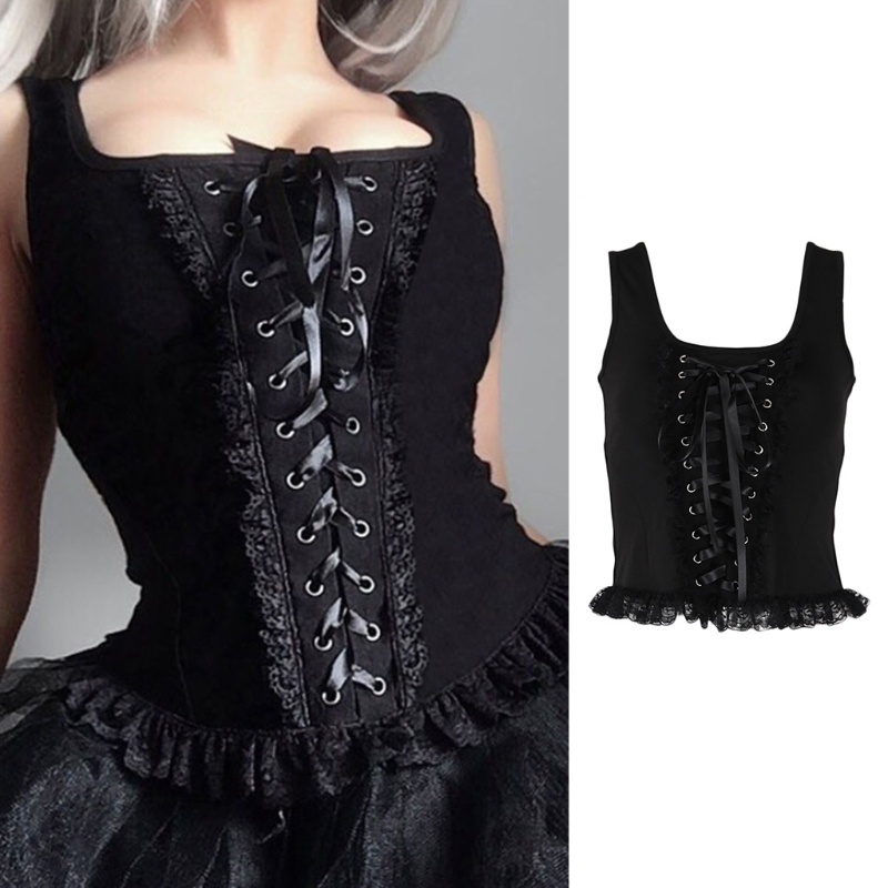 XIXI Áo corset phối ren phong cách gothic cổ điển gợi cảm cho nữ | BigBuy360 - bigbuy360.vn