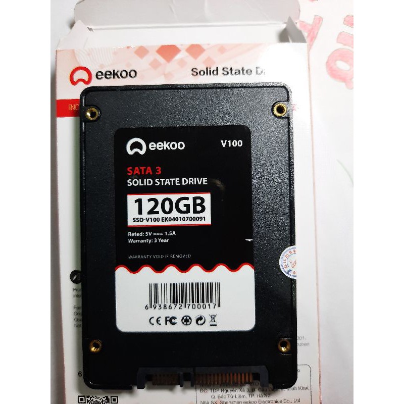 Ổ cứng SSD 120G EEKOO V100 chính hãng Vinabox (màu đen) | BigBuy360 - bigbuy360.vn