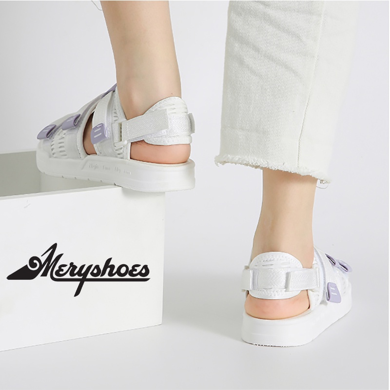 Sandal nữ đi học 3 quai unisex nam nữ đế êm Fitting Ulzzang T59 - Mery Shoes