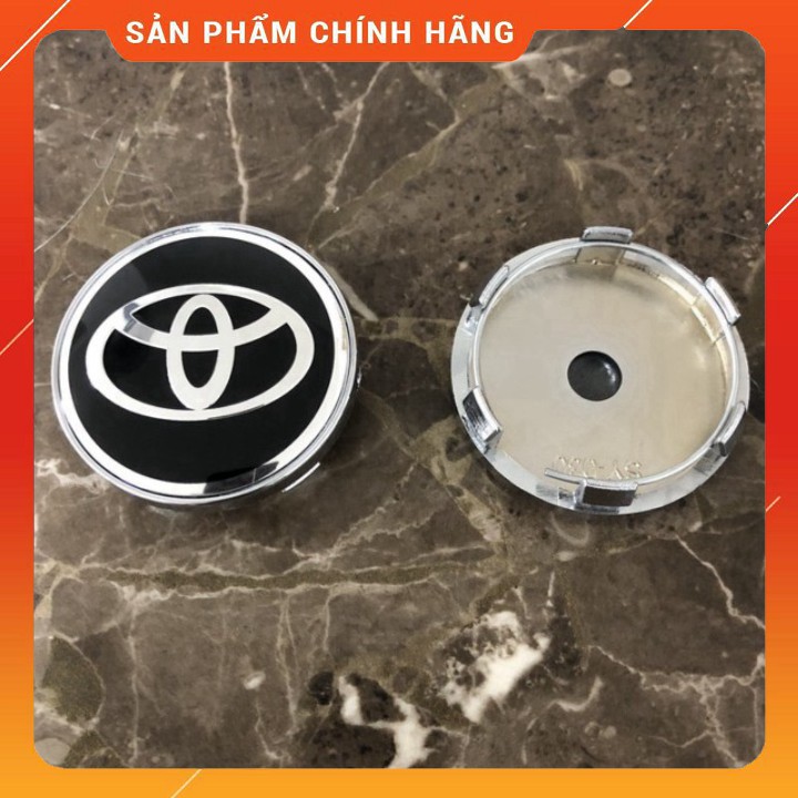 Logo chụp mâm, ốp lazang bánh xe ô tô Toyota đường kính 60mm SM