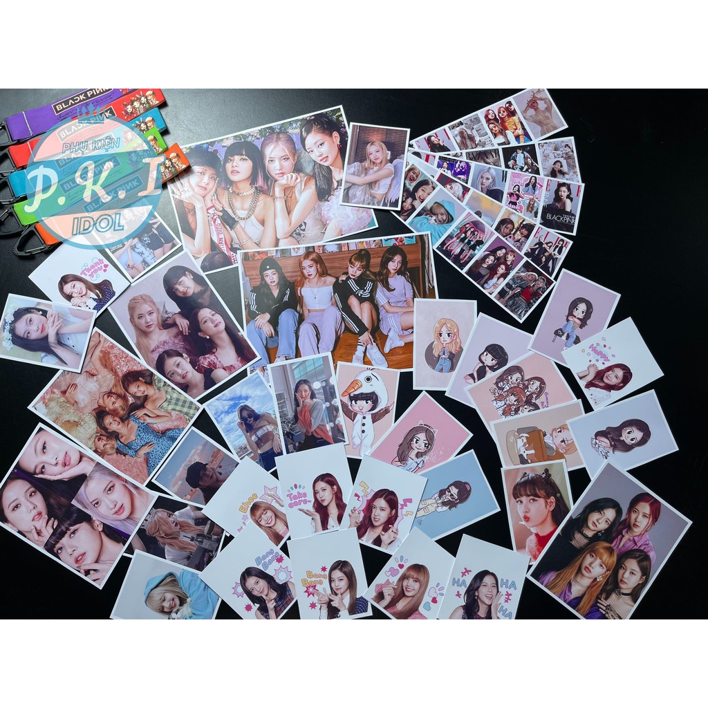 Sưu tầm - Combo bộ ảnh và miếng dán Sticker Blackpink