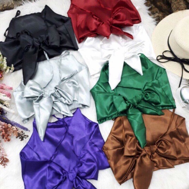 Áo yếm lụa phi bóng đi chơi đi bơi đi nhóm | BigBuy360 - bigbuy360.vn