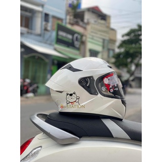 Mũ bảo hiểm fullface KYT TT Course màu trắng