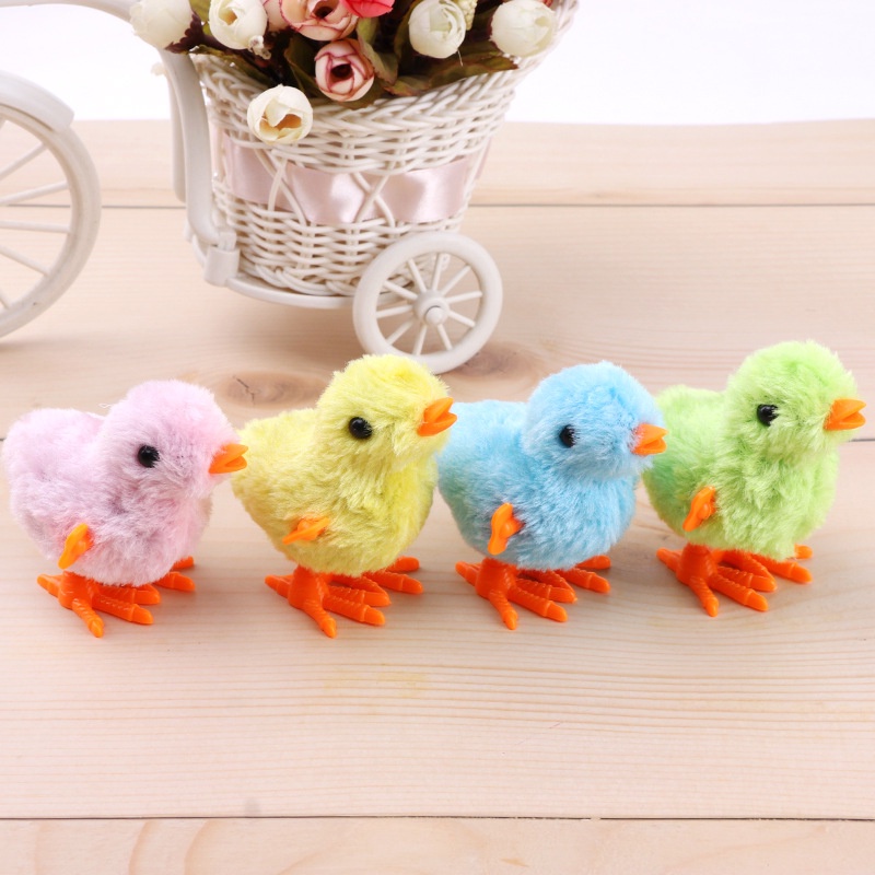 Đồ chơi gà con nhồi bông lên dây cót dễ thương