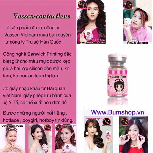 Lens không màu 1-10 độ, hàng cao cấp Vassen Sexyme