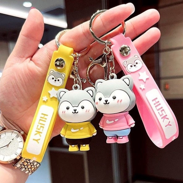 Chùm móc khoá dẻo Sanrio Characters Panda Photo Husky Sport Disney Queen Hello Kitty Lego