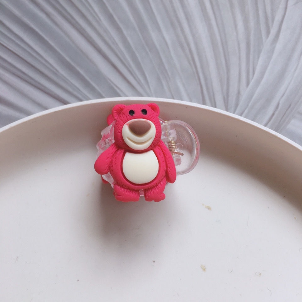 Kẹp Tóc Mini Hình Gấu / Dâu / Trái Cây Dễ Thương Cho Bé Gái