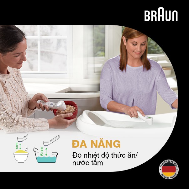 [BH 2 năm 1 đổi 1] Nhiệt kế Braun BNT400W số 1 thế giới được các bác sĩ Nhi khoa khuyên dùng cho cả gia đình