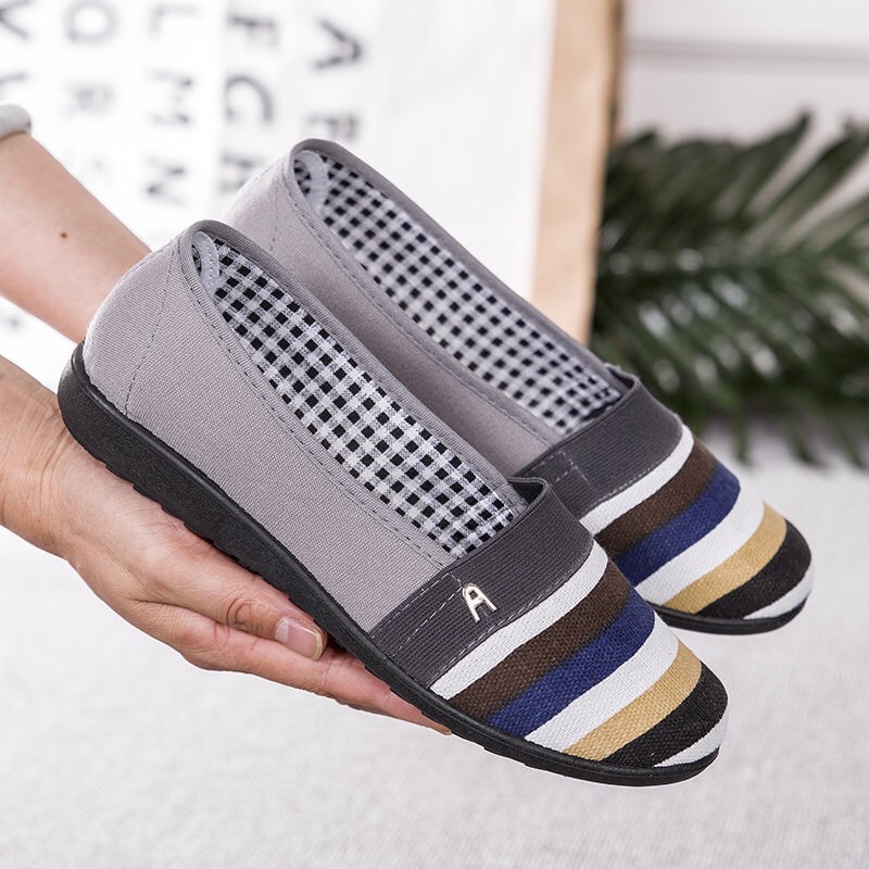 Giày lười IELGY vải bạt thoáng khí thiết kế thoải mái cho nữ