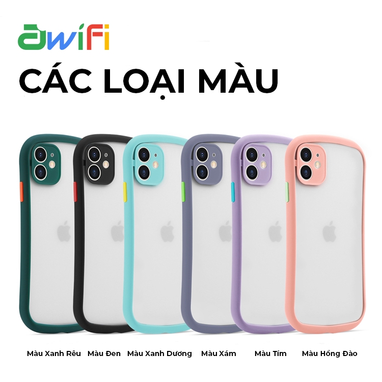 Ốp lưng iphone nhám mờ viền cong 5/5s/6/6plus/6s/6splus/7/7plus/8/8plus/x/xr/xs/11/12/pro/max/plus/promax - Awifi S5-7