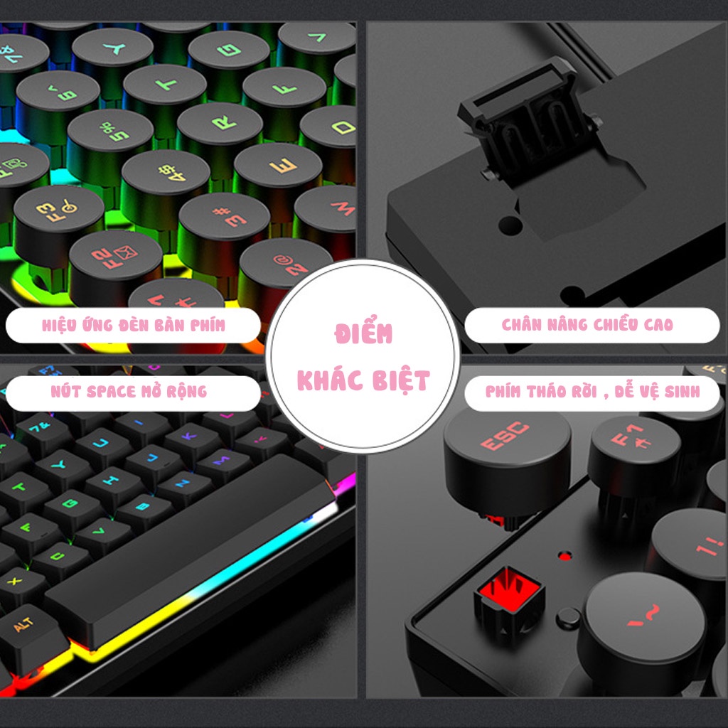 Bàn phím giả cơ K-SNAKE K4 thế hệ mới phối màu cực đẹp đèn led xuyên phím dành cho game thủ | BigBuy360 - bigbuy360.vn