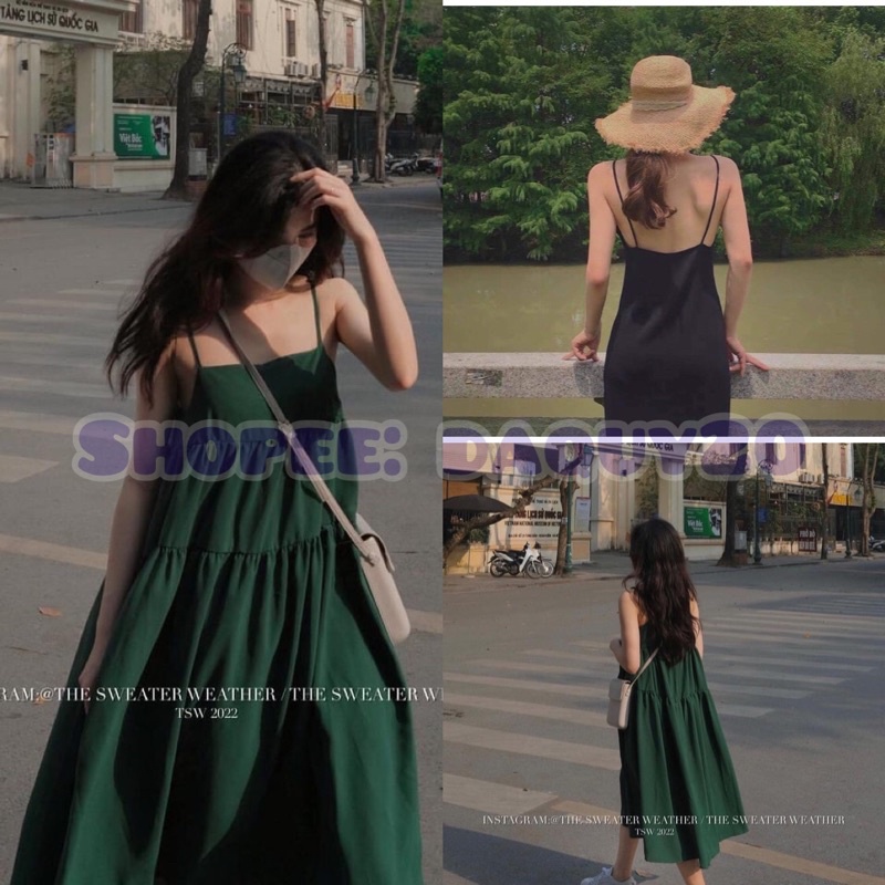 váy maxi hai dây cực sexy 🌸DAQUY20🌸váy hai dây maxi dáng dài
