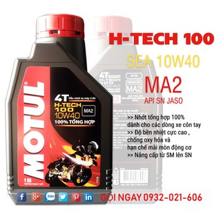 Motul H-Tech 100 - Nhớt dành cho các loại xe côn tay , xe số chính hiệu