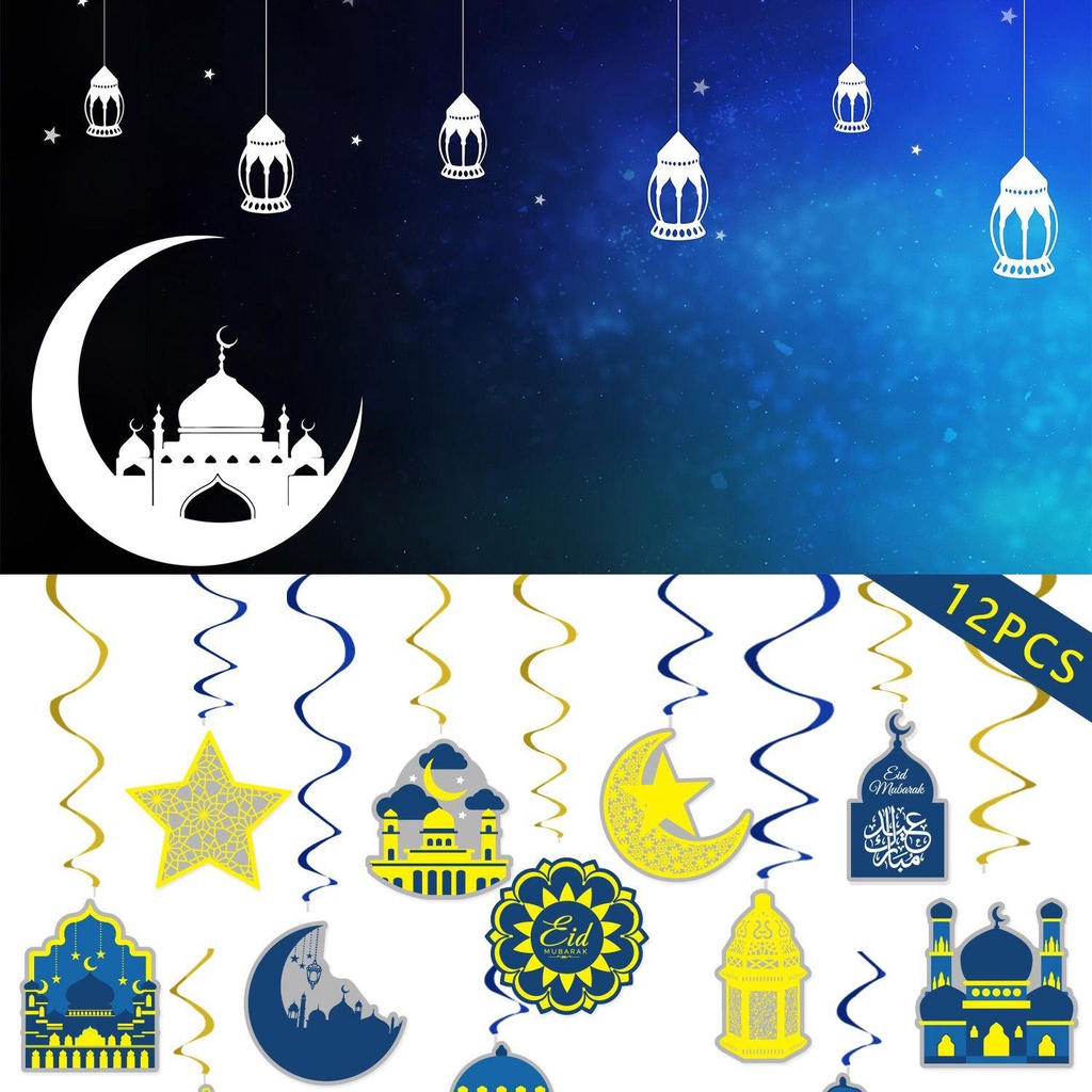 Bộ 12 Dây Treo Trang Trí Lễ Hội Ramadan
